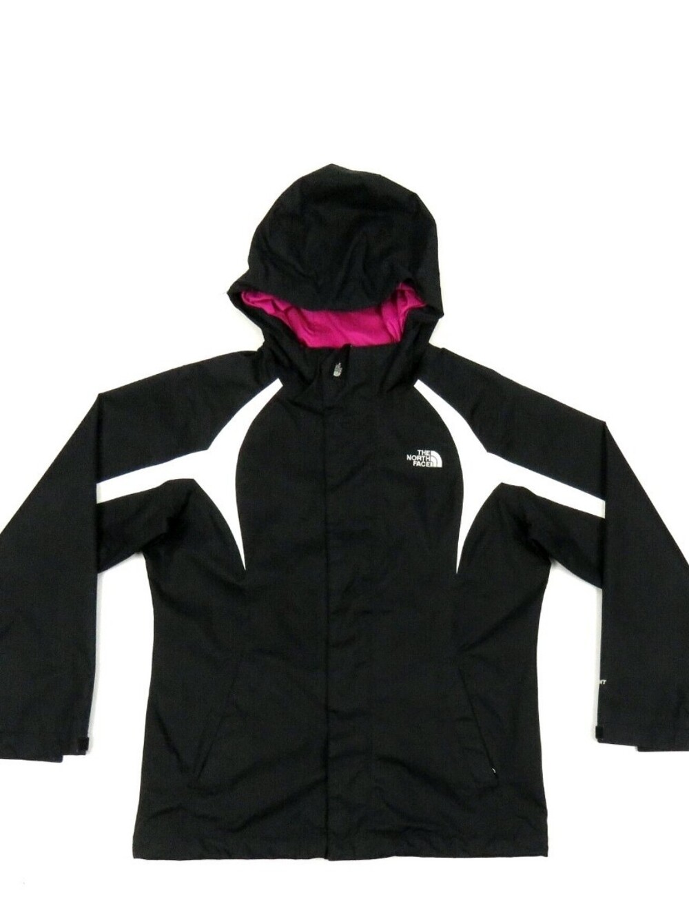 The North Face Black 3 in 1 Rain Jacket with Pink Hood Lining